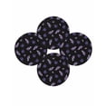 thumbnail image 7 of 13 Inch Round Placemats Set of 4, Purple Olive Fruits Non Slip Heat Insulation PP Table Mats, Spring Farm Branches Leaves Plants Black Washable Place Mats for Kitchen Dining Party Table Decor, 7 of 7