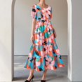 thumbnail image 1 of WILLBEST Vestidos De Verano Para Mujer Vestido Casual Con Estampado Floral Y Falda Acampanada Para Playa Y Hogar, 1 of 3