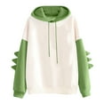 thumbnail image 1 of Pompotops Mode Femmes Décontracté Uni Manches Longues Sweat-Shirt Dinosaure Tops, 1 of 3
