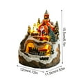 thumbnail image 2 of Musical Xmas Music Box Resin Rotating Light Up Train Musical Box Tabletop Ornament for Holiday Home Decor, 2 of 8