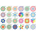 thumbnail image 1 of 48 Uds herramientas de punteado de mandala plantillas de pintura plantilla de dibujo reutilizable de Mandala para azulejo de pared de suelo Diy Sincero Hogar, 1 of 1