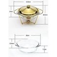 thumbnail image 3 of Ensemble de Buffets à Réchaud, 2 Réchauds de Traiteur avec Couvercles pour Buffets, Mariages, Fêtes, Banquets, Événements de Traiteur, Or, Or, Or Réf : 3615, 3 of 5