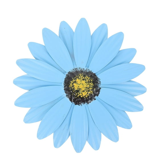 HOMEMAXS Blue Metal Flowers Wall Decor Made of Iron for Indoor and Outdoor Use 6.7 Inches