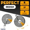 thumbnail image 2 of VNAF93 Upgraded Set 4 Pack WB30M1 WB30M2 Electric Stove Burner for GE Hotpoint Stove Element, Includes 2 x WB30M1 (6") and 2 x WB30M2 (8") Stove Burner Kit - Fit for GE Electric Range Burner, 2 of 8