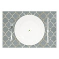 thumbnail image 2 of Lattice with Grey and Gold Placemats Set of 4 Dining Table Mat Linen Rectangular 12"x18" Washable for Dining Kitchen Party, 2 of 8