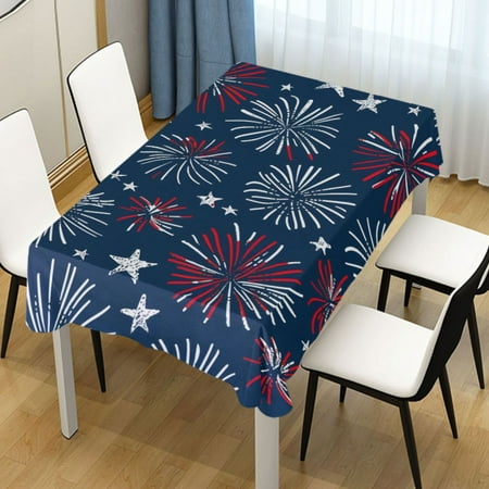 

ALAZA Flag Independence Day Rectangle Tablecloth Tablecover Dinning Table Cloth 54 x54