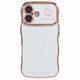thumbnail image 3 of For iPhone 16 Plus Case Love Hearts TPU Phone Cover Curly Wave Frame Large Window - Ivory White, 3 of 5