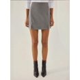 thumbnail image 2 of High Waist Mini Skirt with Slit, 2 of 5