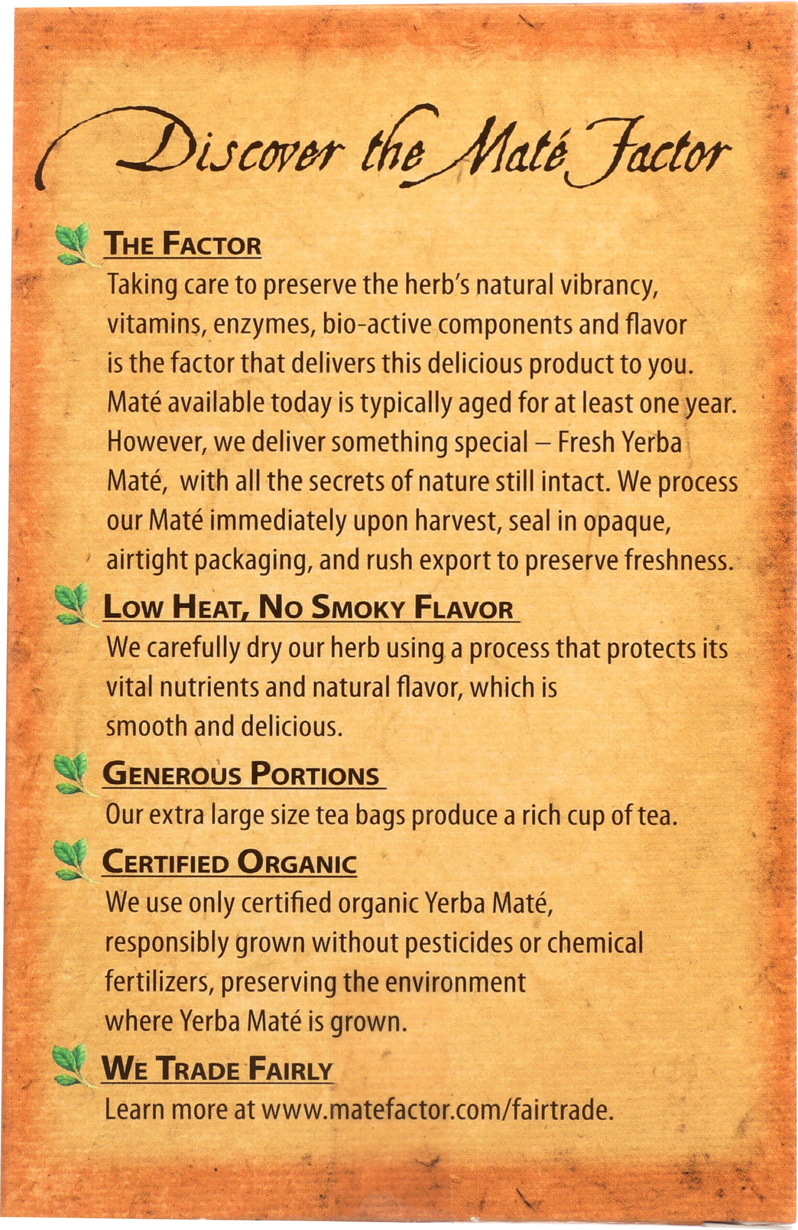 (Pack of 6) mate Factor Organic yerba Mate Chai, 2.47oz