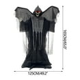 thumbnail image 3 of LSLJS Halloween Standing Skeleton Winged Ghost Dynamic LED Light and Sound Prop Requires 3 AAA Batteries, Halloween Decorations, 3 of 9