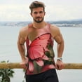 thumbnail image 6 of Haiem Pink Butterfly Pattern Men Workout Tank Top Gym Bodybuilding Sleeveless Muscle T Shirts Athletic Tank Breathable Workout Shirt-Small, 6 of 7