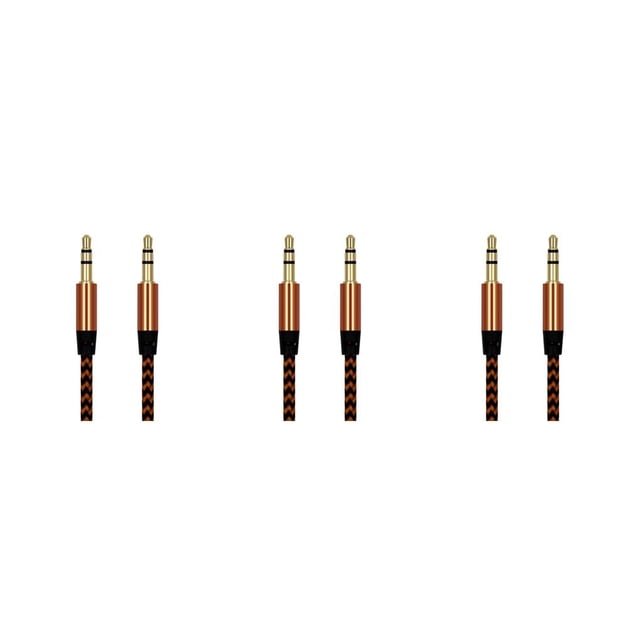 Kearding Cable macho a macho de 3,5mm, reproductor de música de nailon, Cable auxiliar, línea de conexión de altavoz, Cable de Audio Type1 NO1