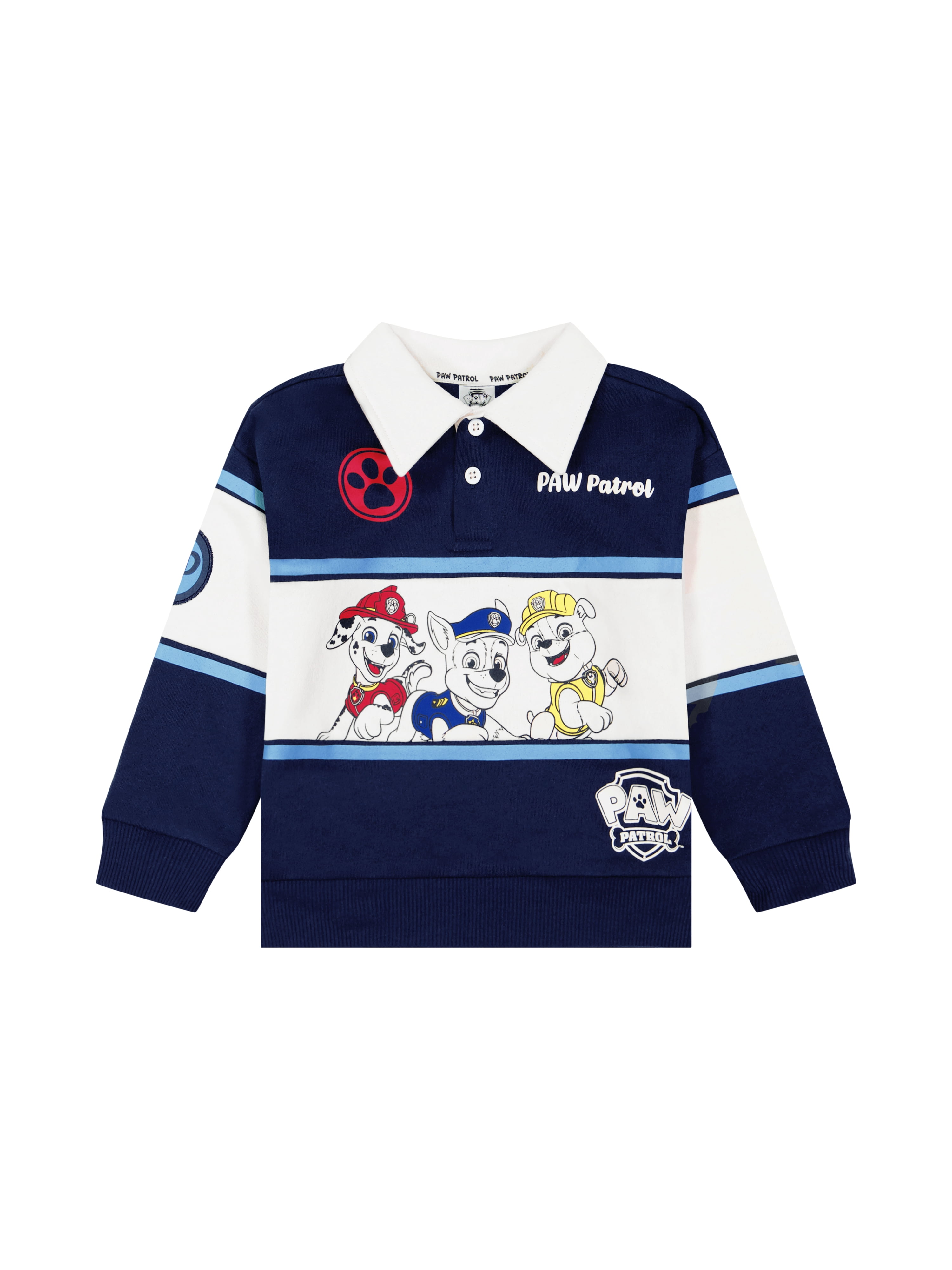 Paw Patrol Toddler Boy Long Sleeve Rugby Shirt, Sizes 12M-5T