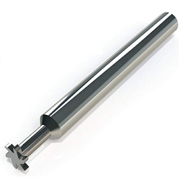 Micro 100 KC-125-190-060 Keyseat Cutter - Square, 1/8" Cutter Dia.060" Cutter Width, 1/16" Neck Dia.0275" Proj.130" Neck Length, 6 Fl, 1/8" Shank Dia, 1-1/2" OAL, Uncoated