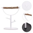 thumbnail image 2 of Weiweiguan 1Pc Bird Perch Parrot Training Stand Bird Grinding Perch Chewing Wood Rod with Plastic Base, 2 of 6
