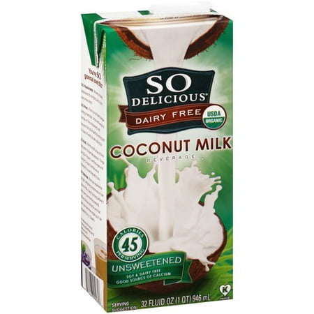 So Delicious Dairy Free Unsweetened Coconut Milk Beverage, 32 fl (Best Coconut Milk Ice Cream Recipe)