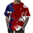 thumbnail image 3 of CFLVAEK Mens 4th of July Tshirts Big and Tall Short Sleeve Summer Tshirt Independence Day Tops Red White and Blue Graphic Tees M, 3 of 6