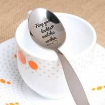 Engraved Spoon - Birthday Gift | Hey Good Looking Cooking Spoon | Wedding Gift | Valentines Day Gift | Gift for Women - 7 Inch Stainless Steel Spoon