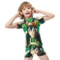 thumbnail image 4 of Tsuyu Asui Boys Rash Guard Set 2 Piece Swimsuits Short Sleeve Bathing Suits with Trunks, 4 of 7