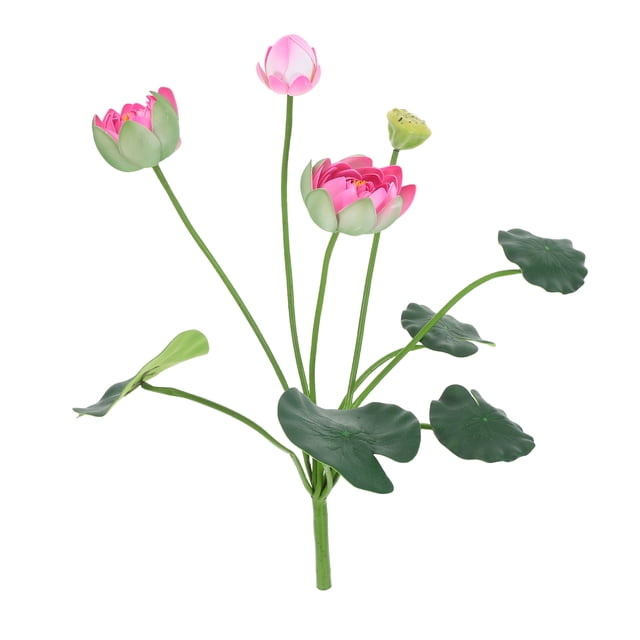 unbranded Rama Decorativa Con Flor De Loto Artificial Rosa Para De Hogar Y Oficina