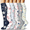 Floral, variant on UZMOG 4 Pairs Compression Sock for Hiking
