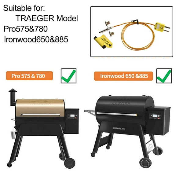 For Traeger Thermocouple Probe Kit Fit for Ironwood 650/885 and Pro 575/780, KIT0422 Smile Home
