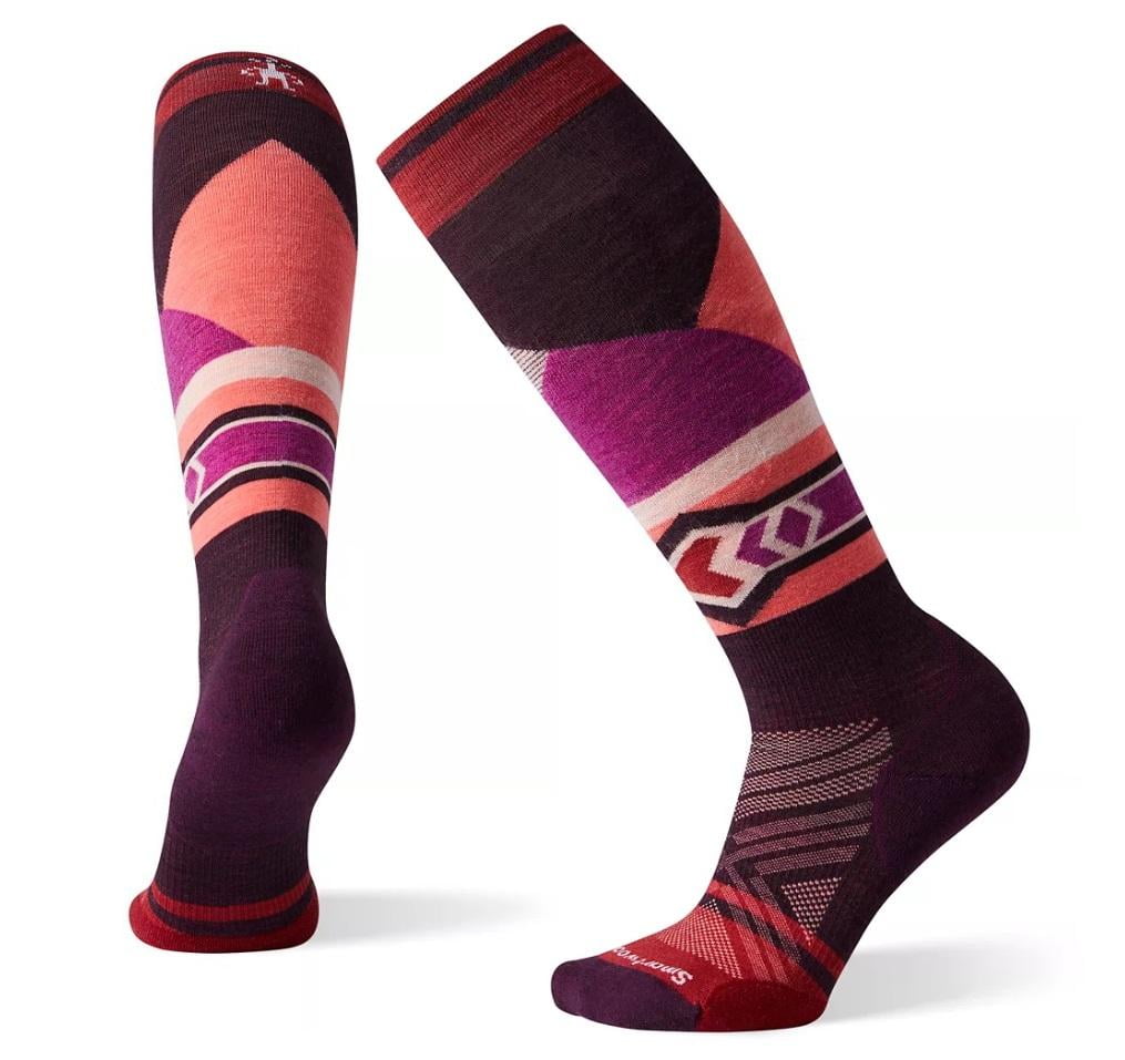 Smartwool Women’s PhD Ski Sock Light Elite Pattern Over the Calf Merino Wool Performance Sock
