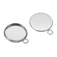 thumbnail image 4 of Uxcell Pendant Trays, 20 Pack 316 Stainless Steel 14mm Round Bezel Trays Pendant Base Cabochons Settings Trays, 4 of 6