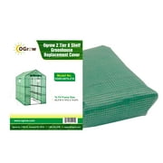 Machrus Ogrow Premium PE Greenhouse Replacement Cover for Your Outdoor Walk in Greenhouse - Green - Fits Frame 74"L x 49"W x 75"H