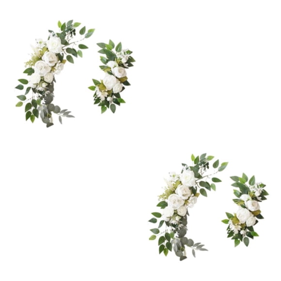 Bearachild 2x Wedding Arch Flowers Welcome Sign Decor Leaves Ceremony Type1