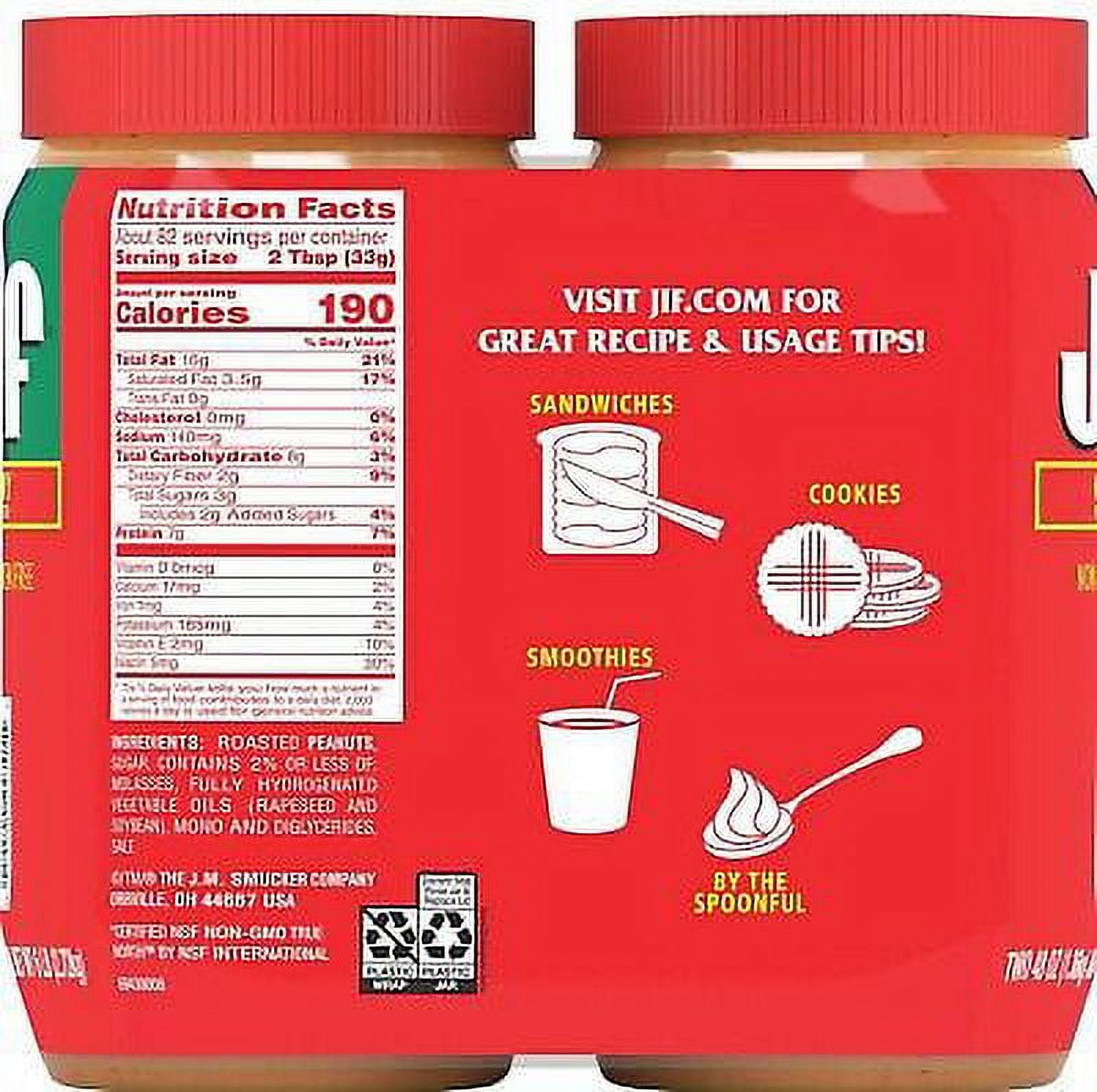 Jif Creamy Peanut Butter (48 oz.  2 pk.)