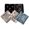 thumbnail image 4 of MEICHEN Headbands for Women Cashew Flower Print Square Scarf Ladies Fashion Satin Bandanas, 4 of 4