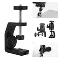 thumbnail image 4 of Universal Aluminum C Type 1/4 Inch Desktop Mount Clip Clamp Stand for Camera Tripod Ball Head, 4 of 9