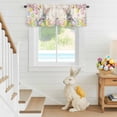 thumbnail image 6 of Valance Curtains for Kitchen Windows Farm Bunny Rabbit Eggs Easter Theme Rod Pocket Valance Spring Floral on Letter Short Window Curtain Topper for Bedroom Living Room Bathroom 42x12in,1&nbsp;Panel, 6 of 9