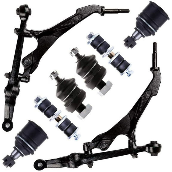 CCIYU Front Lower Ball Joint Front Sway Bar Front Upper Adjustable Ball Joint Front Lower Control Arm fit for 1994-01 for Acura Integra 1992-95 for Honda Civic 93-97 Civic del Sol 8pcs Suspension Kit