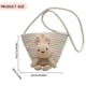 thumbnail image 3 of Bolso de hombro para mujer Bolso de paja Bolso cruzado de tejido de verano Bolso de playa (Blanco), 3 of 8