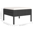 thumbnail image 5 of vidaXL Patio Furniture Set 2 Piece Patio Sectional Sofa with Table Poly Rattan, 5 of 5