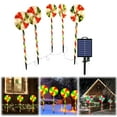 thumbnail image 2 of MOQIN Outdoor Christmas Decorations Solar Pathway Lights, Set of 5 Lollipops Peppermint Stake Lights, Candy Cane Walkside Lights, Outdoor Xmas Decoration for Walkway,Yard, 2 of 9