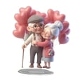 thumbnail image 2 of Letrero de mesa 2D con diseño de abuela y abuelo, regalo de aniversario, decoración del Día de San Valentín, impermeable, ligero, decorativo, 18x20cm, 2 of 8