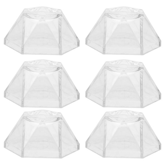 HAKIDZEL Hexagon Base Crystal Ball Holders Acrylic 10pcs