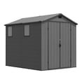 thumbnail image 6 of Homall 6x8ft Outdoor Resin Storage Shed with Window,Weather-Resistant, Easy Assembly, Wood-Effect Outdoor Shed for Garden & Tool Storage ,Dark Gray, 6 of 7