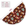 thumbnail image 3 of Rocae Christmas Gingerbread for Christmas Tree Skirt with Pom Pom Trim for Holiday Party for Holiday Home Decor Indoor Outdoor-30", 3 of 7