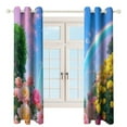 thumbnail image 4 of Rainbow over Floral Garden Path 2 Panels Curtains for Bedroom Living Room Drapes Kitchen Window Curtain Home Decor, 4 of 6