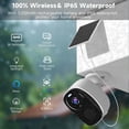 thumbnail image 2 of 4pcs Solar Security Camera Wireless Outdoor, 2K WiFi Outdoor Camera for Home Security with Solar Panel, 24/7 Recording,AI Motion Detection,Color Night Vision, IP65 Waterproof, 2 Way Audio,SD/Cloud, 2 of 9