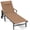 Brown, variant on Set of 2 Aluminum Chaise Lounge Chair Wheels Armrests, 5-Position Patio Pool Chair 400lb, Khaki