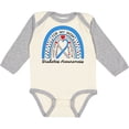 thumbnail image 3 of Inktastic For My Mom Diabetes Awareness Blue and Gray Rainbow Boys or Girls Long Sleeve Baby Bodysuit, 3 of 5