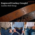 thumbnail image 6 of JASGOOD Western Belts for Men Women Genuine Leather Cowboy Belt without Buckle Cowgirl Belt Strap for Jeans, 6 of 10