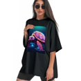 thumbnail image 3 of Plus Size Shirt for Women Oversized Black Tops for Women Short Sleeves Shirt for Women Turtle T Shirt Crewneck Shirt for Women M, 3 of 5