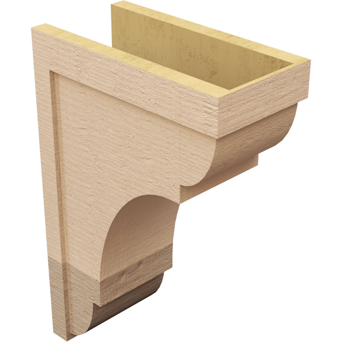 10"W x 20"D x 30"H Classic Bryant Rough Cedar Woodgrain TimberThane Corbel, Primed Tan