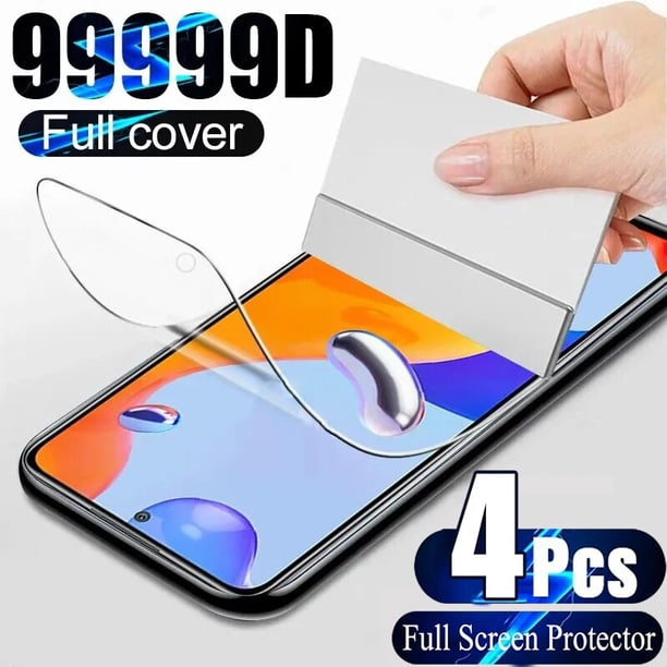 Película de hidrogel de cobertura completa, Protector de pantalla para Xiaomi Redmi Note 10, 9, 8 Pro, 9A, 9T, 10, 11 Pro, 9S, 11S, 11T, 4 Uds.